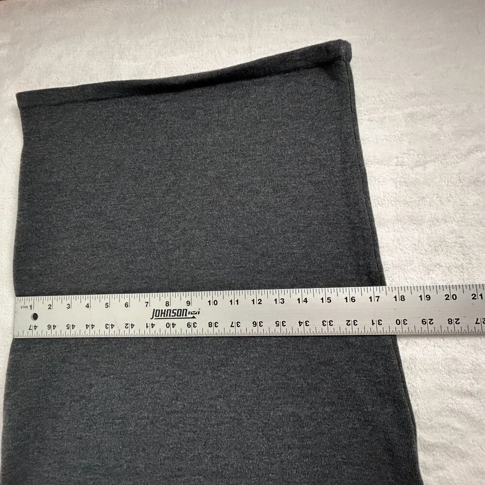 Cabi Gray Knit Pencil Skirt Large Nylon & Spandex